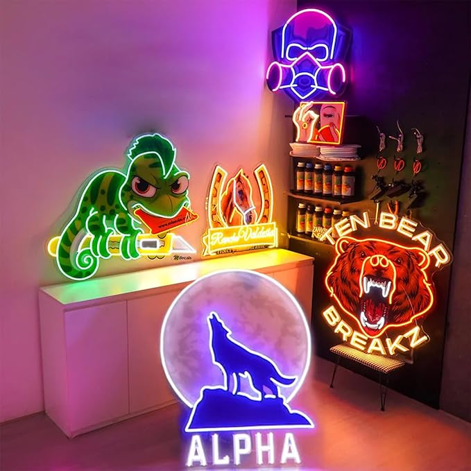 Dropshipping Led Light Letter Acrylic Rgb Neon Sign Logo Custom For Business Store Salon Shop Open Wall Outdoor Birthday Wedding