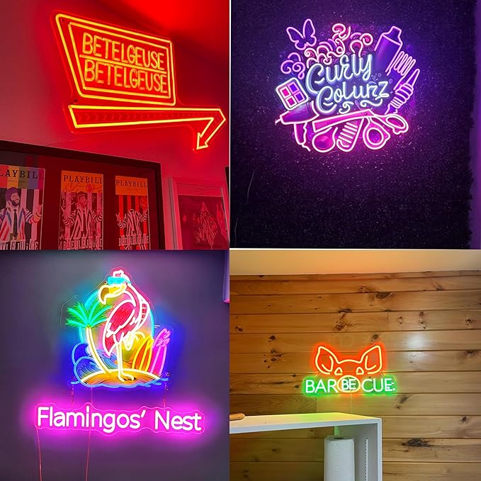 Dropshipping Led Light Letter Acrylic Rgb Neon Sign Logo Custom For Business Store Salon Shop Open Wall Outdoor Birthday Wedding