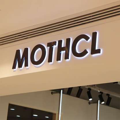 Custom Backlit Signs Stainless Steel Business Shop 3D Letter Signage Led Sign Board Logo Outdoor Store Front Led Channel Sign