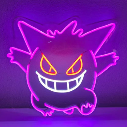 Gengar LED Neon Light Signs Acrylic Wall Decor for Kids Teen Bedrooms Birthday Parties Hotels Bars Buildings