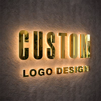 Custom Backlit Signs Stainless Steel Business Shop 3D Letter Signage Led Sign Board Logo Outdoor Store Front Led Channel Sign